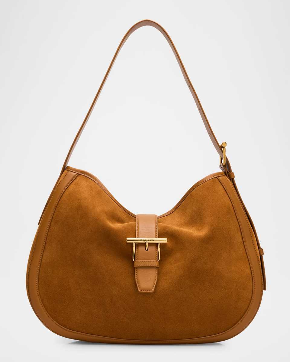 T-Bar Suede Shoulder Bag